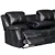 Lorraine Bonded Leather 7-Seater Reclining Sectional in Ebony