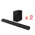 Samsung B-Series HW-B750D 5.1ch Soundbar with Sub Woofer (2024 Model) - Bundle of 2