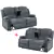 Crawford Recliner Loveseat in Gray - Bundle of 2