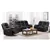 Hamar 3 Pieces Reclining Sofa Covers in Black PU Leather