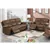 Fiorentino 2 Pieces Recliner Sofa Living Room Set in Brown