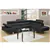 Fidenza 2-Piece Sectional Sofa Upholstered in Black Faux Leather