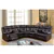 Samsun Reclining Sectional Sofa set in Brown Gel Leatherette