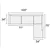 Florence Reversible Sectional Sofa Set in Gray Doric fabric