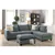 Florence Reversible Sectional Sofa Set in Gray Doric fabric