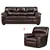 Austin Sofa and Chair in Chocolate