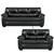 Austin Sofa and Loveseat in Black