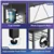 U-Shaped Gaming Desk with LED Lights,Outlets & Monitor Stand for Home