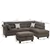 Winnette 3-Piece Reversible Chaise Sectional in Tan Velvet Fabric