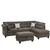 Winnette 3-Piece Reversible Chaise Sectional in Tan Velvet Fabric