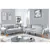 Venice Light Grey Sofa and Loveseat with Pillows Included in Velvet