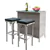 Wicker Breeze Bar Trio – Glass Top & Cushioned Stools Set