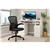 Home Office Desk and Ergonomic Mesh Chair Set with Ample Storage