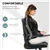 Home Office Desk and Ergonomic Mesh Chair Set with Ample Storage