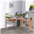 Steel Frame Modern L-Shaped Desk with Keyboard Tray & CPU Stand