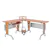 Steel Frame Modern L-Shaped Desk with Keyboard Tray & CPU Stand