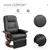 Premium Faux Leather Swivel Recliner Chair with Padded Armrests & Foot
