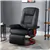 Premium Faux Leather Swivel Recliner Chair with Padded Armrests & Foot