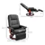 Premium Faux Leather Swivel Recliner Chair with Padded Armrests & Foot
