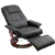 Premium Faux Leather Swivel Recliner Chair with Padded Armrests & Foot