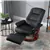 Premium Faux Leather Swivel Recliner Chair with Padded Armrests & Foot
