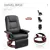 Premium Faux Leather Swivel Recliner Chair with Padded Armrests & Foot