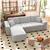 Modern Comfortable Sectional with Solid Wood Frame & Thick Cushions