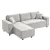 Modern Comfortable Sectional with Solid Wood Frame & Thick Cushions