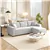 Modern Comfortable Sectional with Solid Wood Frame & Thick Cushions
