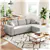 Modern Comfortable Sectional with Solid Wood Frame & Thick Cushions