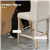 Solid Wood Stools with 4.7' Upholstered Padding & Steel Footrest, Set2