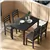 5-Pcs Dining Set with Solid Wood Legs & Comfort Upholstered Chairs