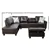 Comfortable 3-Piece Faux Leather Sectional Sofa – Solid Wood Frame, Br