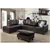 Comfortable 3-Piece Faux Leather Sectional Sofa – Solid Wood Frame, Br
