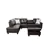 Comfortable 3-Piece Faux Leather Sectional Sofa – Solid Wood Frame, Br
