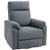 Manual Swivel Rocker Recliner Chair with Linen Fabric & Extra Padding