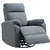 Manual Swivel Rocker Recliner Chair with Linen Fabric & Extra Padding