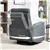 Manual Swivel Rocker Recliner Chair with Linen Fabric & Extra Padding