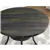 5 Pcs Sturdy Round Dining Set with Elegant Nailhead Upholstered Chairs