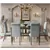 Elegant Rustic Dining Set – Turned-Leg Table with Upholstered Chairs