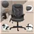 Heated 6-Point Massage Office Chair, Reclining Padded Leather Comfort