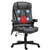 Heated 6-Point Massage Office Chair, Reclining Padded Leather Comfort