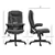 Heated 6-Point Massage Office Chair, Reclining Padded Leather Comfort