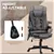 Heated 6-Point Massage Office Chair, Reclining Padded Leather Comfort