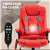 Heated 6-Point Massage Office Chair, Thick Padded Design - Red