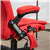 Heated 6-Point Massage Office Chair, Thick Padded Design - Red