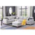 Modern Reversible Sectional Sofa with Ottoman & Accent Pillows