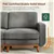 Elegant Corduroy Sectional with Movable Ottoman & Solid Wood Frame