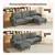 Elegant Corduroy Sectional with Movable Ottoman & Solid Wood Frame