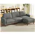 Elegant Corduroy Sectional with Movable Ottoman & Solid Wood Frame